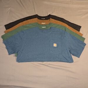 Carhartt Men's T-Shirt Set in Blue, Green, Brown, and Black